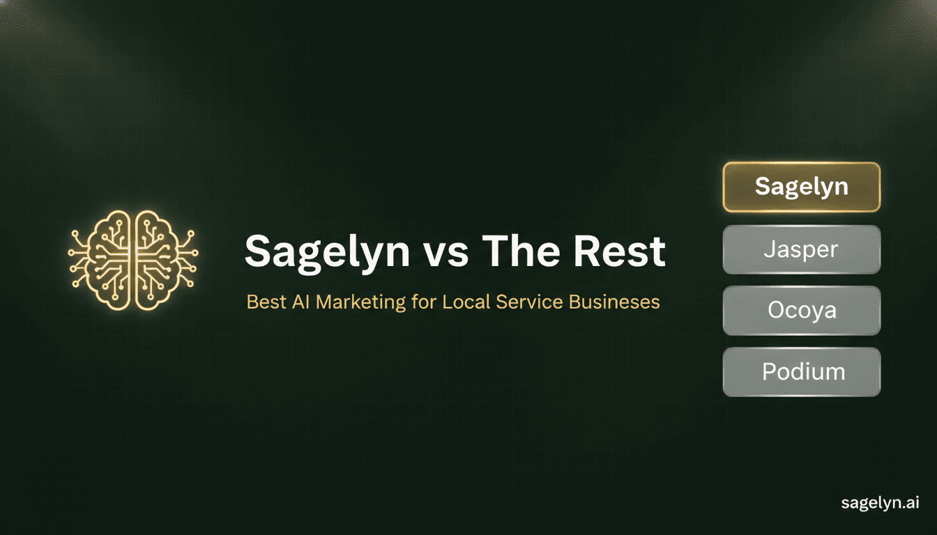 Sagelyn vs Jasper vs Ocoya vs Podium: Best AI Marketing for Local Service Businesses